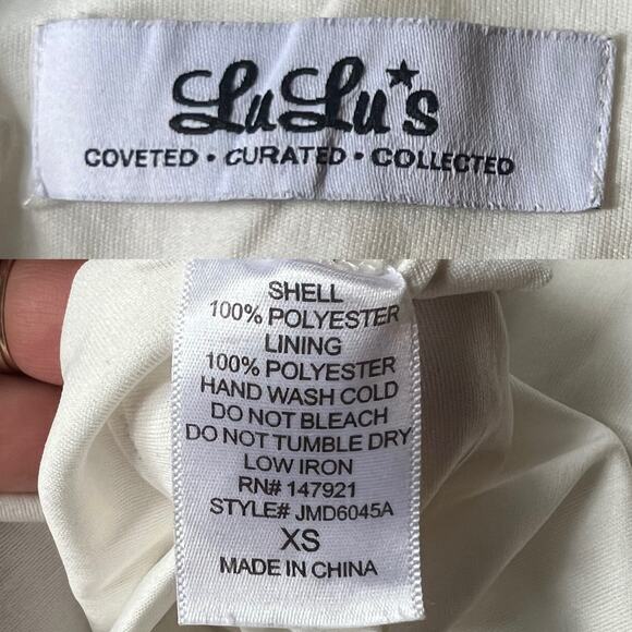 Lulus Women's Charmed Ivory Lace Sleeveless A-Line Midi Dress Size XS - Picture 15 of 16